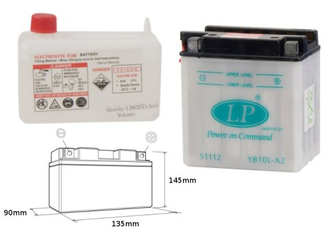 LANDPORT AKUMULATOR YB10L-A2 (MD LB10L-A2) 12V 11AH 136X91X146 (GB10LA2) OBSŁUGOWY - ELEKTROLIT OSOBNO (4) UE2019/1148 LANDPORT AKUMULATOR YB10L-A2 (MD LB10L-A2) 12V 11AH 136X91X146 (GB10LA2) OBSŁUGOWY - ELEKTROLIT OSOBNO (4) UE2019/1148