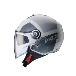 CABERG KASK OTWARTY JET Z BLENDĄ MODEL RIVIERA V4X ALPHA KOLOR PIASKOWY/SZARY MAT ROZMIAR XL