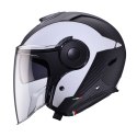 CABERG KASK OTWARTY JET Z BLENDĄ MODEL SOHO MILANO KOLOR BIAŁY/CZARNY MAT ROZMIAR XL