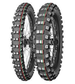MITAS OPONA 120/80-19 TERRA FORCE MX-MH MEDIUM/HARD 63M TT (CZERWONY/ZIELONY PASEK) TYŁ DOT 2022 (DOT:DODD) (26516) WYCOFANE (ZA
