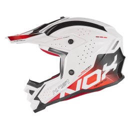 NOX KASK OFF ROAD / CROSS DZIECIĘCY/JUNIOR/KID N761 GRADIENT KOLOR CZARNY/CZERWONY/BIAŁY ROZMIAR M