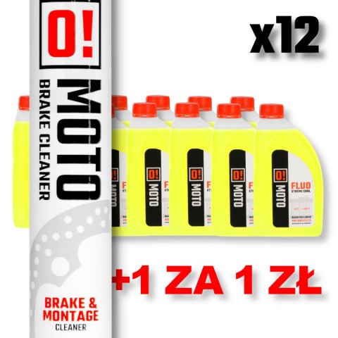OMOTO ZESTAW 12 SZTUK PŁYN DO CHŁODNIC 1L O! FLUO XTREME COOL + OMOTO SPRAY ZMYWACZ DO HAMULCÓW 750ML O! BRAKE CLEANER AND MONTA OMOTO ZESTAW 12 SZTUK PŁYN DO CHŁODNIC 1L O! FLUO XTREME COOL + OMOTO SPRAY ZMYWACZ DO HAMULCÓW 750ML O! BRAKE CLEANER AND MONTA