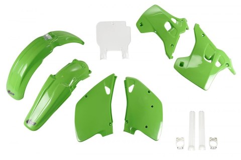 UFO KOMPLET PLASTIKÓW (FULL KIT) Z OSŁONAMI TELESKOPÓW (AMORTYZATORÓW) KAWASAKI KX 125 / 250 '92 KOLOR OEM (ZIELONY/BIAŁY) (KA19 UFO KOMPLET PLASTIKÓW (FULL KIT) Z OSŁONAMI TELESKOPÓW (AMORTYZATORÓW) KAWASAKI KX 125 / 250 '92 KOLOR OEM (ZIELONY/BIAŁY) (KA19