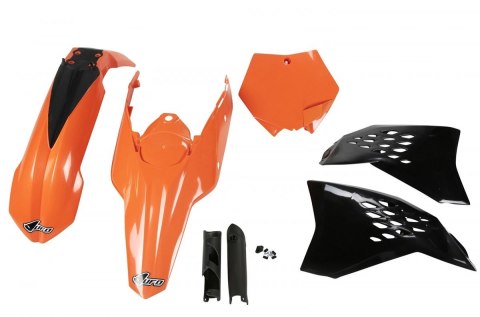 UFO KOMPLET PLASTIKÓW (FULL KIT) Z OSŁONAMI TELESKOPÓW (AMORTYZATORÓW) KTM SX/SXF '07-'10 KOLOR OEM (POMARAŃCZOWY/CZARNY) (KT506 UFO KOMPLET PLASTIKÓW (FULL KIT) Z OSŁONAMI TELESKOPÓW (AMORTYZATORÓW) KTM SX/SXF '07-'10 KOLOR OEM (POMARAŃCZOWY/CZARNY) (KT506
