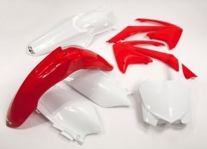 UFO KOMPLET PLASTIKÓW HONDA CRF 250R '11-'13, CRF 450R '11-'12 KOLOR OEM (CZERWONY/BIAŁY) (HO114E999) UFO KOMPLET PLASTIKÓW HONDA CRF 250R '11-'13, CRF 450R '11-'12 KOLOR OEM (CZERWONY/BIAŁY) (HO114E999)