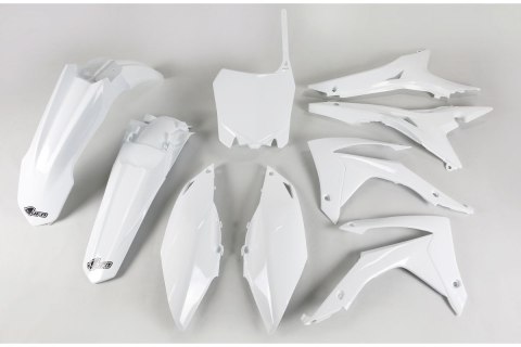 UFO KOMPLET PLASTIKÓW HONDA CRF 250R '14-17, CRF 450R '13-16 Z OSŁONAMI FILTRA POWIETRZA KOLOR BIAŁY UFO KOMPLET PLASTIKÓW HONDA CRF 250R '14-17, CRF 450R '13-16 Z OSŁONAMI FILTRA POWIETRZA KOLOR BIAŁY