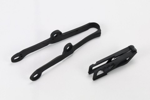 UFO KOMPLET ŚLIZG + PROWADNICA ŁAŃCUCHA KAWASAKI KXF 250 '09-16, KXF 450 '09-15, KOLOR CZARNY UFO KOMPLET ŚLIZG + PROWADNICA ŁAŃCUCHA KAWASAKI KXF 250 '09-16, KXF 450 '09-15, KOLOR CZARNY