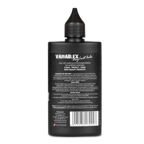 WINX OLEJ DO ŁAŃCUCHA ROWEROWEGO VARIABLEX ZMIENNE WARUNKI 100ML WINX OLEJ DO ŁAŃCUCHA ROWEROWEGO VARIABLEX ZMIENNE WARUNKI 100ML