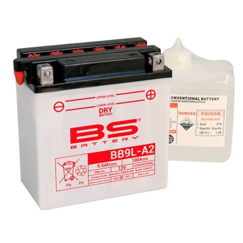 BS AKUMULATOR BB9L-A2 (YB9L-A2) 12V 9AH 135X75X139 OBSŁUGOWY - ELEKTROLIT OSOBNO (100A) (4) UE2019/1148 BS AKUMULATOR BB9L-A2 (YB9L-A2) 12V 9AH 135X75X139 OBSŁUGOWY - ELEKTROLIT OSOBNO (100A) (4) UE2019/1148