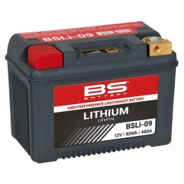 BS AKUMULATOR LITOWO-JONOWY ZE WSKAŹNIKIEM NAŁADOWANIA LIFEPO4 BSLI-09 (148X86X105) (12,8V,480A,90WH,7,5AH) (YTX16H,YTX20H,YTX20