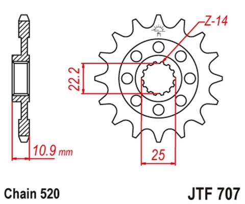 JT ZĘBATKA PRZEDNIA 2145 16 APRILIA 450/550 RXV-SXV 06-12 (214516JT) (ŁAŃC.520) JT ZĘBATKA PRZEDNIA 2145 16 APRILIA 450/550 RXV-SXV 06-12 (214516JT) (ŁAŃC.520)