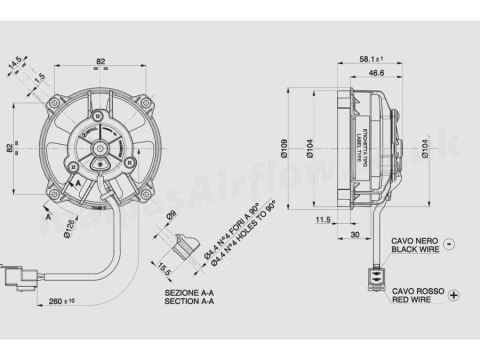 SPAL WENTYLATOR CHŁODNICY Z OKABLOWANIEM KTM EXC-F / XCF-W / FREERIDE / XC-W / XC-W TPI / EXC / EXC TPI, HUSQVARNA FE / FE S, GA