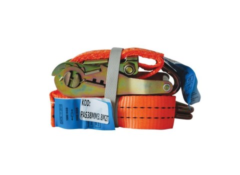 BIKETEC PAS TRANSPORTOWY Z HAKAMI I KLAMRĄ SZEROKOŚC 38MM, DŁUGOŚĆ 4M , WYTRZYMAŁOŚĆ 2T BIKETEC PAS TRANSPORTOWY Z HAKAMI I KLAMRĄ SZEROKOŚC 38MM, DŁUGOŚĆ 4M , WYTRZYMAŁOŚĆ 2T