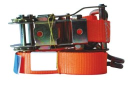 BIKETEC PAS TRANSPORTOWY Z HAKIEM I KLAMRĄ SZEROKOŚC 25MM, DŁUGOŚĆ 4M, WYTRZYMAŁOŚĆ 1 TONA