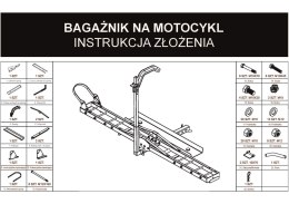 BIKETEC POJEDYNCZA PLATFORMA DO TRANSPORTU MOTOCYKLA UCHWYT KOŁA I UCHYWT GÓRNY (BAGAŻNIK SAMOCHODOWY)