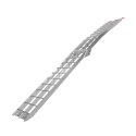 BIKETEC UNIWERSALNA RAMPA NAJAZDOWA ALUMINIOWA KRATOWNICOWA MOTOCYKL / ATV 226 X 30,5 CM, MAX. 340 KG KOLOR SREBRNY
