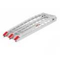 BIKETEC UNIWERSALNA RAMPA NAJAZDOWA ALUMINIOWA KRATOWNICOWA MOTOCYKL / ATV 226 X 30,5 CM, MAX. 340 KG KOLOR SREBRNY