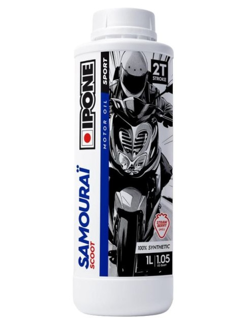 IPONE SAMOURAI SCOOT 2T OLEJ DO MIESZANKI 100% SYNTHETIC 1L (ZAPACH TRUSKAWKOWY) (AKC) (15) ZASTĘPUJE 800118 IPONE SAMOURAI SCOOT 2T OLEJ DO MIESZANKI 100% SYNTHETIC 1L (ZAPACH TRUSKAWKOWY) (AKC) (15) ZASTĘPUJE 800118