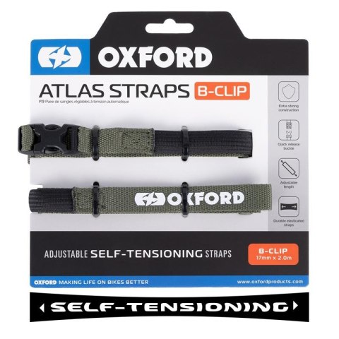 OXFORD PASY TRANSPORTOWE ATLAS B-CLIP 17mm x 2M 2 SZTUKI W ZESTAWIE KOLOR ZIELONY (KHAKI) OXFORD PASY TRANSPORTOWE ATLAS B-CLIP 17mm x 2M 2 SZTUKI W ZESTAWIE KOLOR ZIELONY (KHAKI)