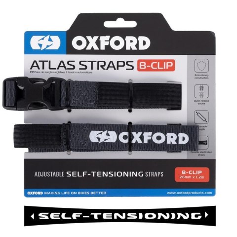 OXFORD PASY TRANSPORTOWE ATLAS B-CLIP 26mm x 1.2M 2 SZTUKI W ZESTAWIE KOLOR SZARY OXFORD PASY TRANSPORTOWE ATLAS B-CLIP 26mm x 1.2M 2 SZTUKI W ZESTAWIE KOLOR SZARY