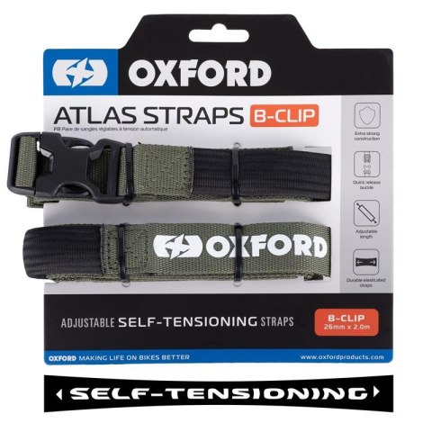 OXFORD PASY TRANSPORTOWE ATLAS B-CLIP 26mm x 2M 2 SZTUKI W ZESTAWIE KOLOR ZIELONY (KHAKI) OXFORD PASY TRANSPORTOWE ATLAS B-CLIP 26mm x 2M 2 SZTUKI W ZESTAWIE KOLOR ZIELONY (KHAKI)