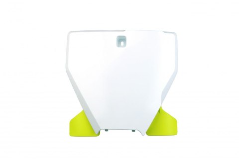 UFO TABLICA NA NUMER STARTOWY Z POSZERZENIEM HUSQVARNA TC 125/250, FC 250/350/450 '19-21, KOLOR BIAŁY '20-21