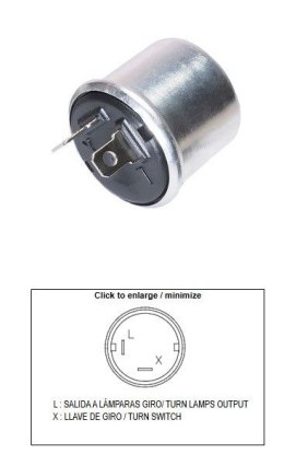 DZE PRZERYWACZ KIERUNKOWSKAZÓW UNIWERSALNY (12V 2+2 21W)