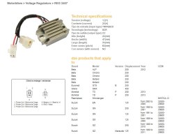 DZE REGULATOR NAPIĘCIA SUZUKI GN 125 '91-'01; GN 250 '88-'01; GS 125 '99-'00; EN 125 '03-'08; BETA (ESR142) (32800-29B00)