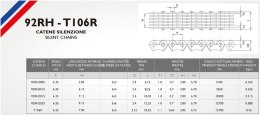 MORSE ŁAŃCUSZEK ROZRZĄDU 92RH2015 118 OGNIW TM 250F '07-'10 ZAKUTY (ZAMKNIĘTY) (31.6307)