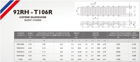 MORSE ŁAŃCUSZEK ROZRZĄDU 92RH2015 126 OGNIW BETA RR 400 '10-'14, HONDA CB 1000 R '08-'25, CBF 1000 F '10-'16, CBR 900 RR FIREBLA