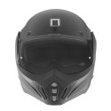 NOX PREMIUM KASK SZCZĘKOWY (SZCZĘKA DO TYŁU) Z BLENDĄ STRATOS KOLOR CZARNY MAT ROZMIAR XS