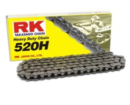 RK ŁAŃCUCH NAPĘDOWY 520H-120 ZAPINKA (CL) W ZESTAWIE KOLOR STANDARD (POJEMNOŚĆ: DO 250 CCM) (34,3 KN)