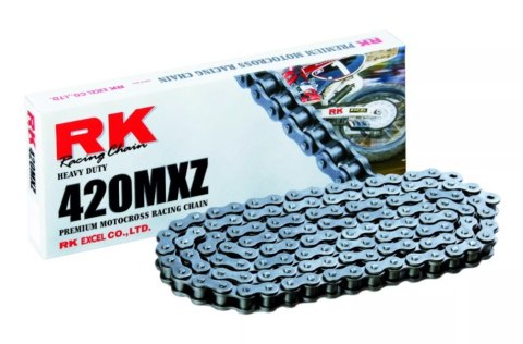 RK ŁAŃCUCH NAPĘDOWY (MOTOCROSS) 420MXZ-140 ZAPINKA (CL) W ZESTAWIE KOLOR STANDARD (POJEMNOŚĆ: DO 150 CCM) (22,2 KN)