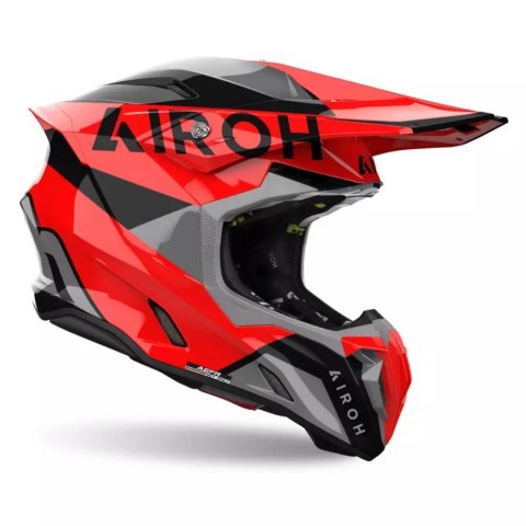 AIROH PROMOCJA KASK CROSS / ENDURO / ATV / QUAD TWIST 3 KING RED GLOSS KOLOR CZARNY/SZARY/CZERWONY ROZMIAR S