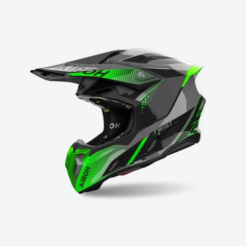 AIROH KASK CROSS / ENDURO / ATV / QUAD TWIST 3 SHARD GREEN GLOSS KOLOR ZIELONY FLUO/CZARNY/SZARY ROZMIAR M AIROH KASK CROSS / ENDURO / ATV / QUAD TWIST 3 SHARD GREEN GLOSS KOLOR ZIELONY FLUO/CZARNY/SZARY ROZMIAR M