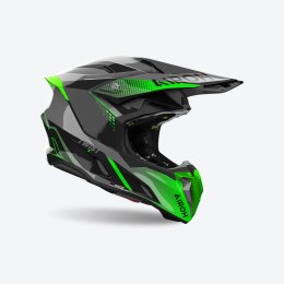 AIROH KASK CROSS / ENDURO / ATV / QUAD TWIST 3 SHARD GREEN GLOSS KOLOR ZIELONY FLUO/CZARNY/SZARY ROZMIAR M