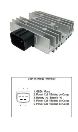 DZE REGULATOR NAPIĘCIA KAWASAKI KLE 300 VERSYS-X '17-'23; KLE 650 VERSYS '18-'22; ER 400Z '19-'22; ER 650Z '17-'23; EX 400 NINJA