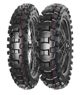 MITAS OPONA 90/90-14 TERRA FORCE-MX IT PIT CROSS (CZERWONO-NIEBIESKI PASEK) 46M TT PRZÓD DOT 2025 (DOT:XJDP) (ZAMIENNIK:70001000