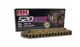 RK ŁAŃCUCH NAPĘDOWY 520EXW-120 (XW-RING) ZAKUWKA (CLF) W ZESTAWIE KOLOR STANDARD (POJEMNOŚĆ: DO 750 CCM) (34,3 KN)