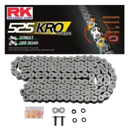 RK ŁAŃCUCH NAPĘDOWY 525KRO-124 (O-RING) ZAKUWKA (CLF) W ZESTAWIE KOLOR STANDARD (POJEMNOŚĆ: DO 800 CCM) (38,3 KN)