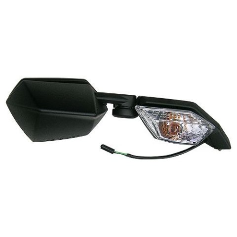 EMGO 2025/02 LUSTERKO KAWASAKI ZX-10R '08-'10 PRAWE (OEM: 56001-0103) KOLOR CZARNY (WZÓR ORYGINAŁU) (HOMOLOGACJA)
