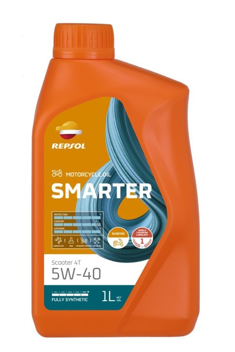 REPSOL OLEJ SILNIKOWY 4T SMARTER SCOOTER 5W40 1L MA2 (12) - ZASTĘPUJE RPP2060JHC