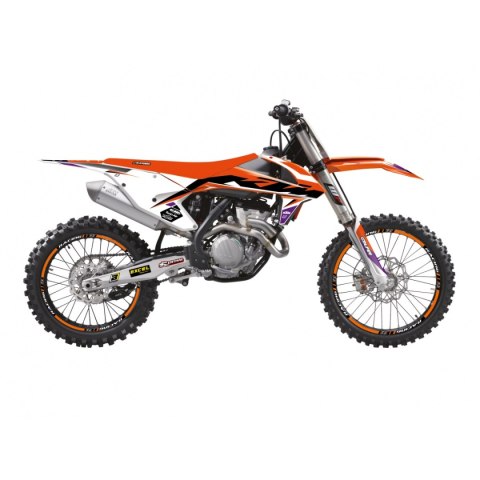 BLACKBIRD KOMPLET NAKLEJEK (OKLEIN) KTM SX/SX-F '16-'18, EXC/EXC-F '17-'19 DREAM 5 KOLOR POMARAŃCZOWY CZARNY