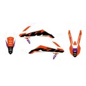 BLACKBIRD KOMPLET NAKLEJEK (OKLEIN) KTM SX/SX-F '16-'18, EXC/EXC-F '17-'19 DREAM 5 KOLOR POMARAŃCZOWY CZARNY