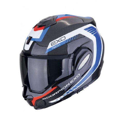 SCORPION KASK SZCZĘKOWY (SZCZĘKA DO TYŁU) EXO-TECH CARBON COSY BLACK/BLUE/RED KOLOR CZARNY/NIEBIESKI/CZERWONY ROZMIAR M SCORPION KASK SZCZĘKOWY (SZCZĘKA DO TYŁU) EXO-TECH CARBON COSY BLACK/BLUE/RED KOLOR CZARNY/NIEBIESKI/CZERWONY ROZMIAR M