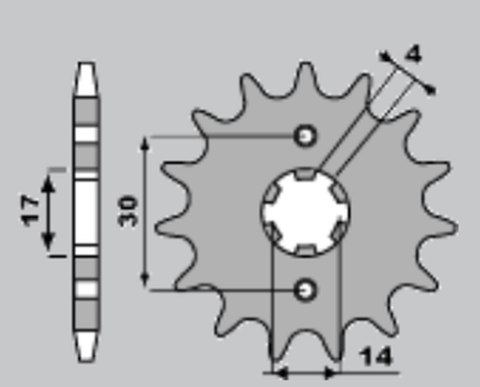 PBR ZĘBATKA PRZEDNIA 270 15 18NC HONDA ST 50 87-90 (ŁAŃC. 420) (MADE IN ITALY)