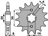 PBR ZĘBATKA PRZEDNIA 718 13 18NC (ŁAŃC. 520) (MADE IN ITALY)