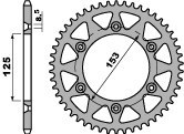 PBR ZĘBATKA TYLNA 289 52 C45 HONDA CR/ CRF 83-16 (ŁAŃC. 520) (MADE IN ITALY)