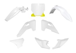 RACETECH (RTECH) KOMPLET PLASTIKÓW HUSQVARNA TC 85 '25 KOLOR OEM BIAŁY / ŻÓŁTY