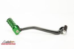 ACCEL DŹWIGNIA ZMIANY BIEGÓW KAWASAKI KXF 250 '09-'22 ALUMINIOWA KOLOR CZARNY, KOŃCÓWKA ZIELONA (13156-0124)